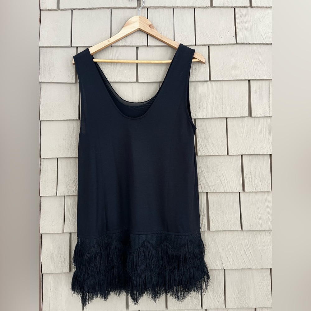 Banana Republic black flapper top